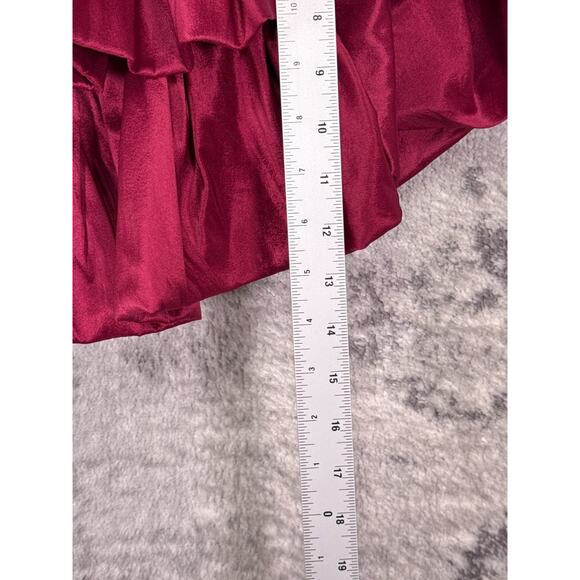 Aje Top 8 Womens Pink Silk Blend Tiered Ruffle Crop Blouse - Picture 6 of 8